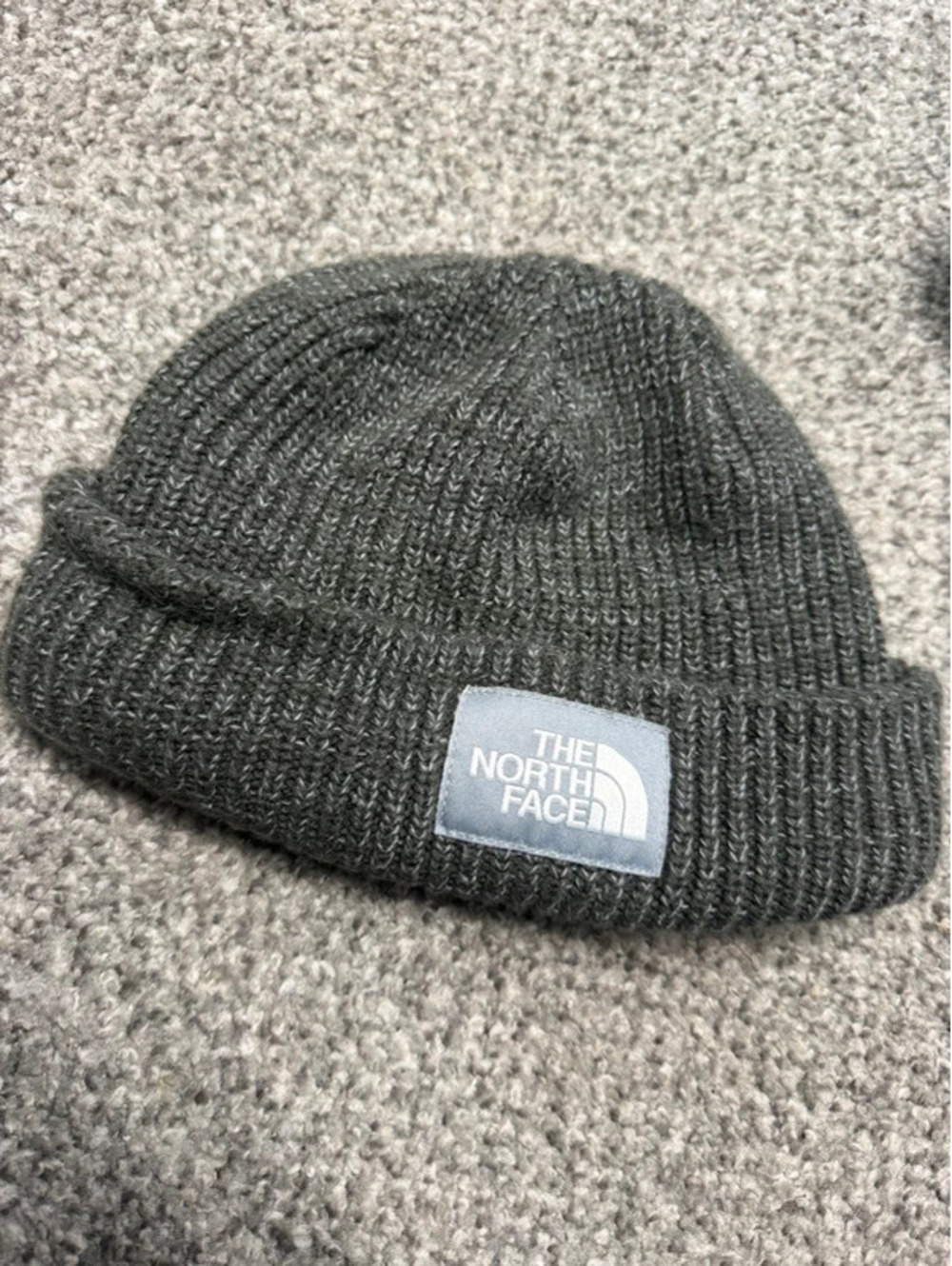 The North Face Salty Dog Dark Gray Beanie Hat One Size osfm